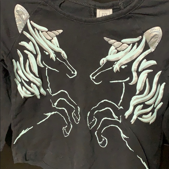 Baby Gap 4T Black Unicorn Hi-Low long sleeve Shirt - Picture 2 of 6